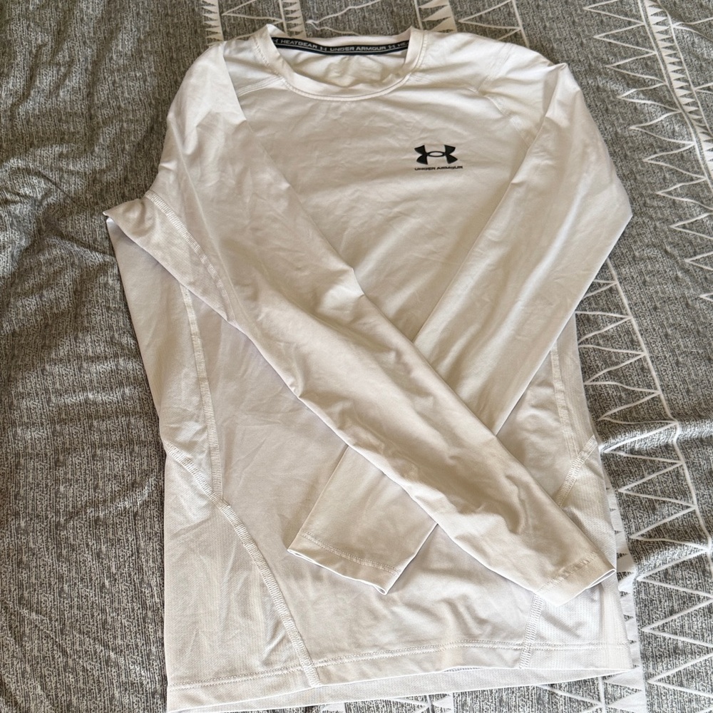 Under Armour White Performance Long Sleeve (Heatgear)